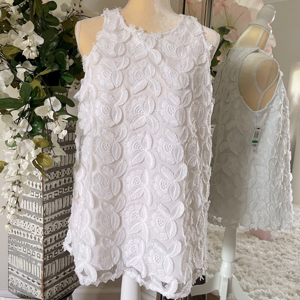 Alfani Lace Sleeveless Top